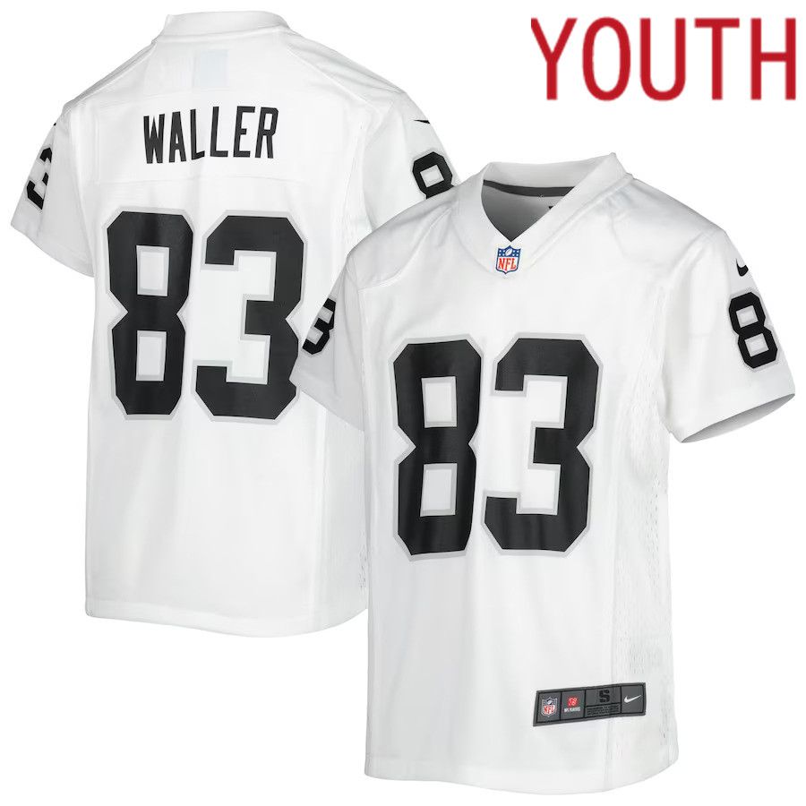 Youth Las Vegas Raiders 83 Darren Waller Nike White Game NFL Jersey